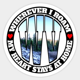 Heart Stays Home - West Virginia Sticker